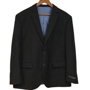 ALBERTO CARDINALI sz 44S Sport Coat / Suit Jacket Career Black w Blue Lining NWT